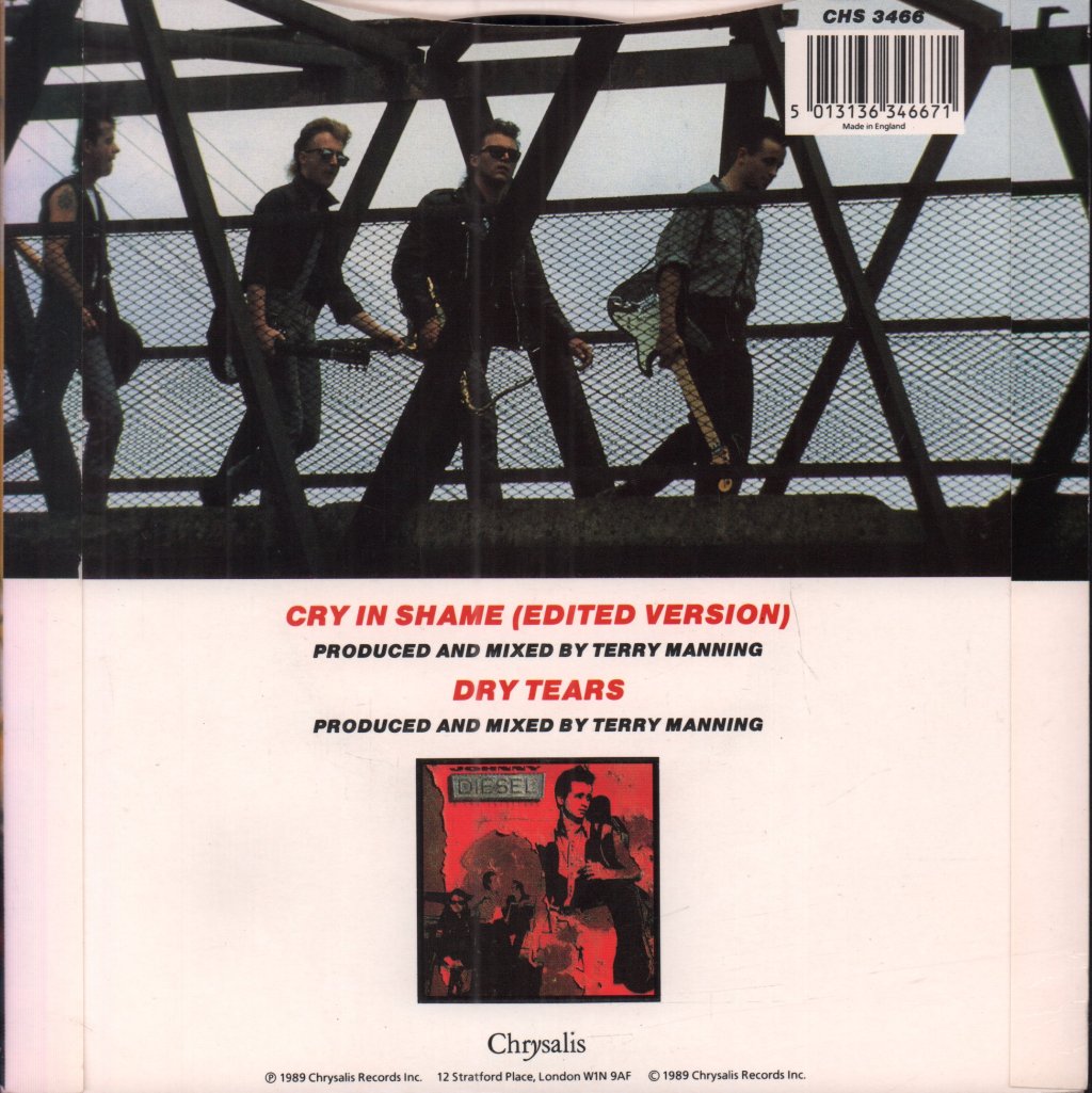 Johnny Diesel And The Injectors - Cry In Shame - 7 Inch
