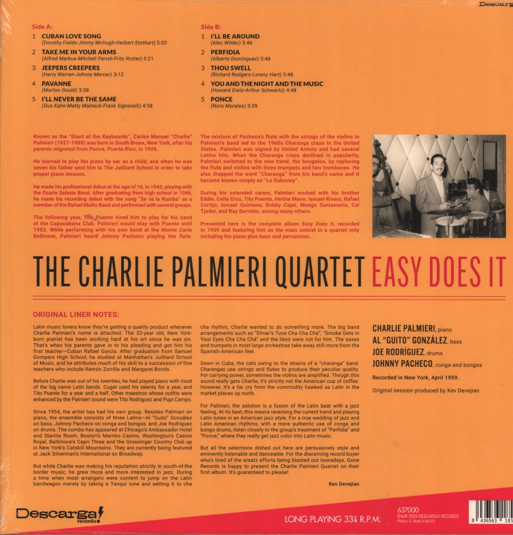 Charlie Palmieri Quartet - Easy Does It - Lp