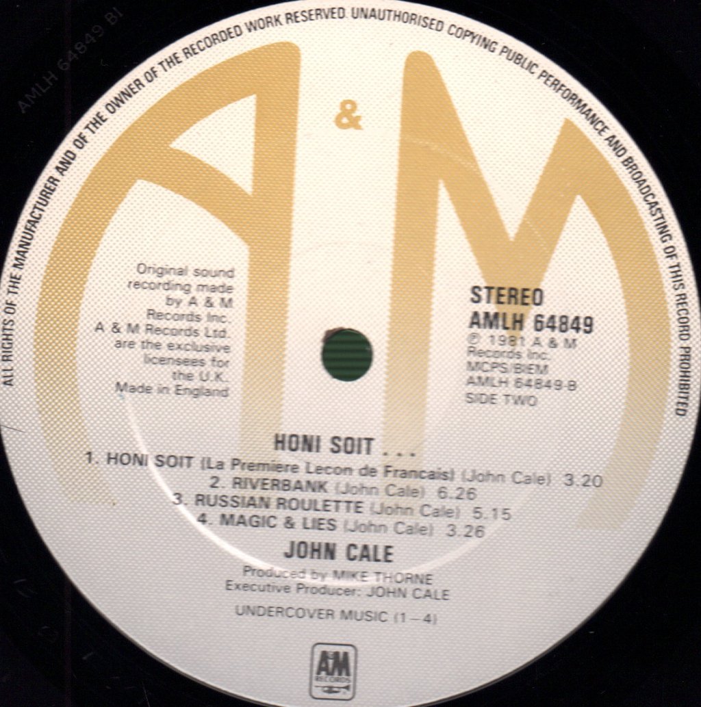 John Cale - Honi Soit - Lp