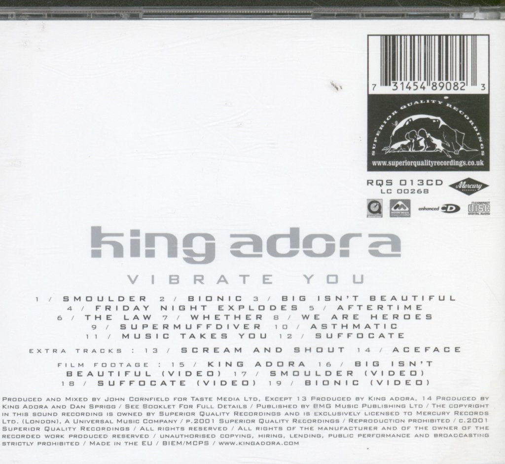 King Adora - Vibrate You - Cd