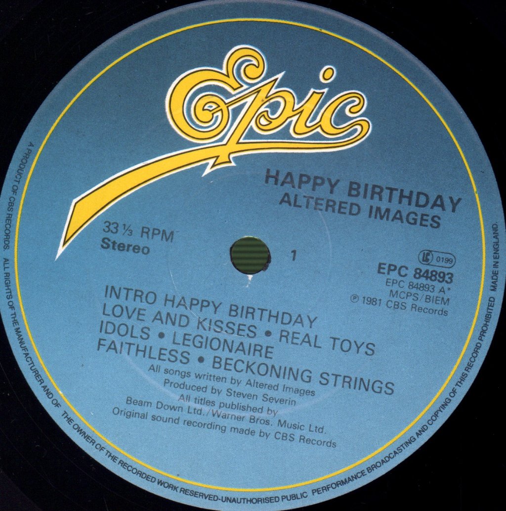 Altered Images - Happy Birthday - Lp