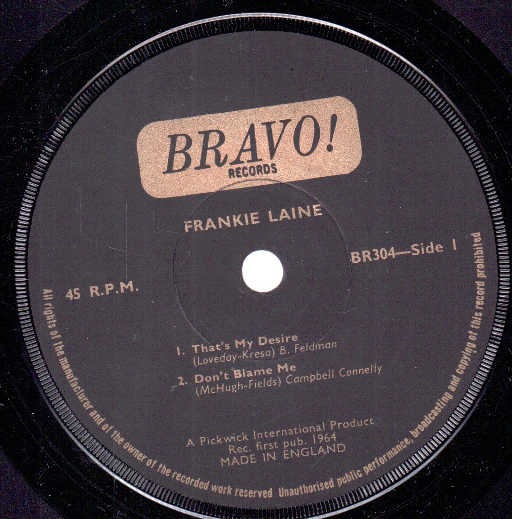 Frankie Laine - That's My Desire - 7 Inch