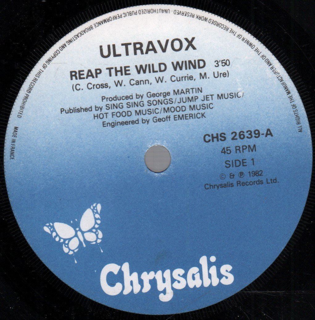 Ultravox - Reap The Wild Wind - 7 Inch