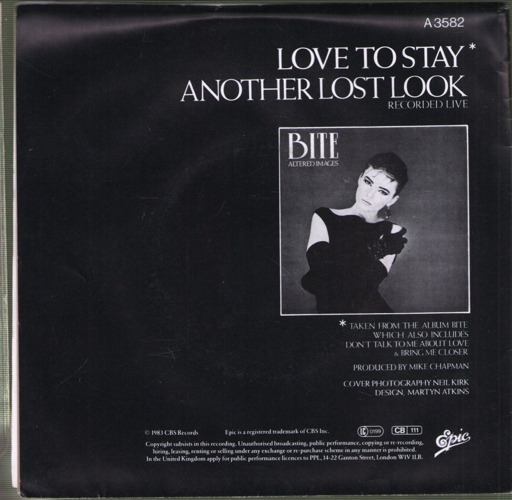 Altered Images - Love To Stay - 7 Inch