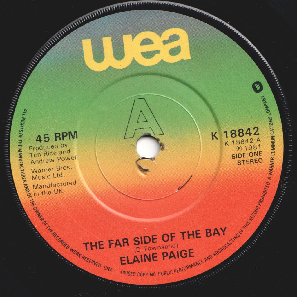 Elaine Paige - Far Side Of The Bay - 7 Inch