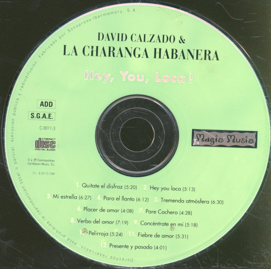 David Calzado & La Charanga Habanera - Hey, You, Loca! - Cd
