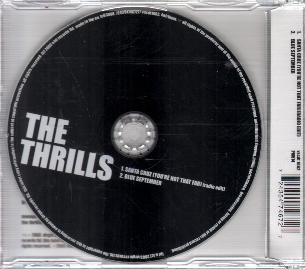 Thrills (Irish) - Santa Cruz (You're Not That Far) - Cd