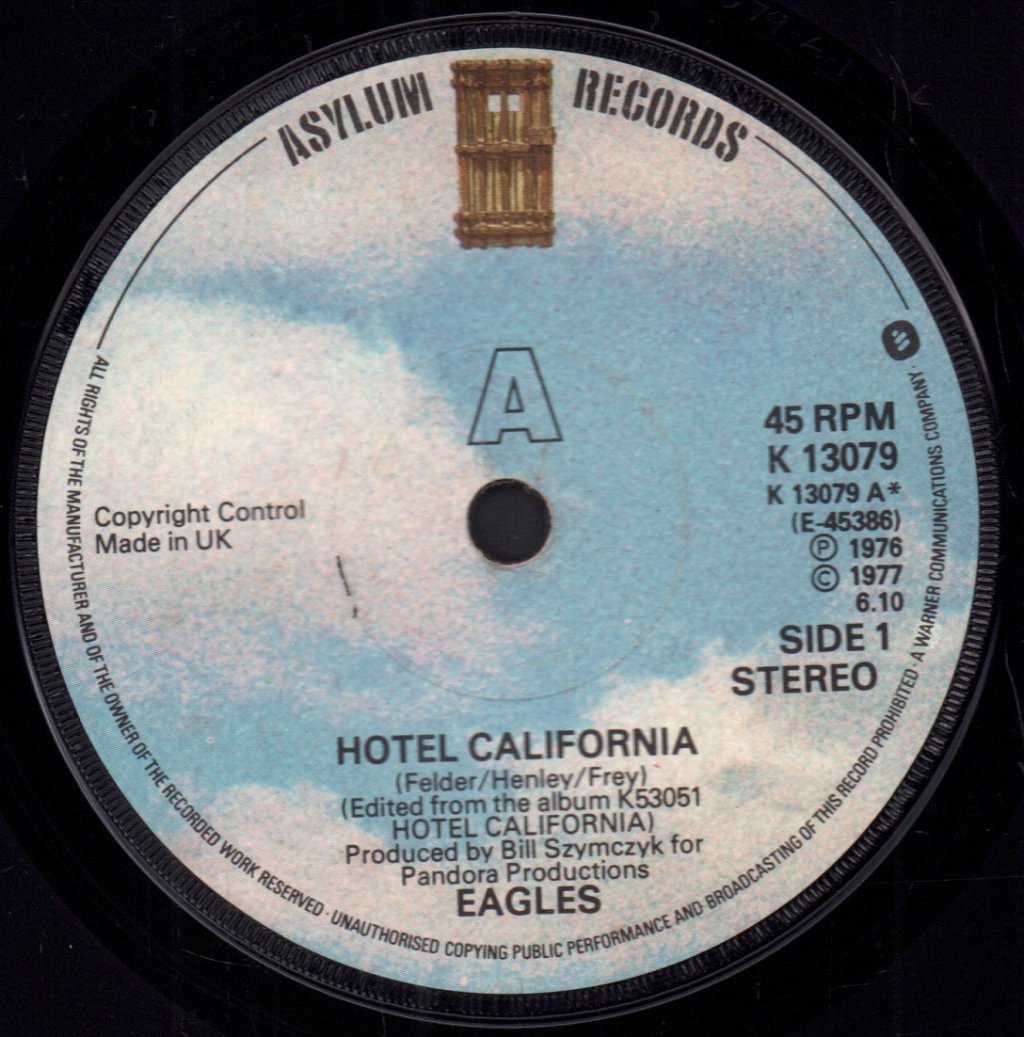 Eagles (Rock Group) - Hotel California - 7 Inch