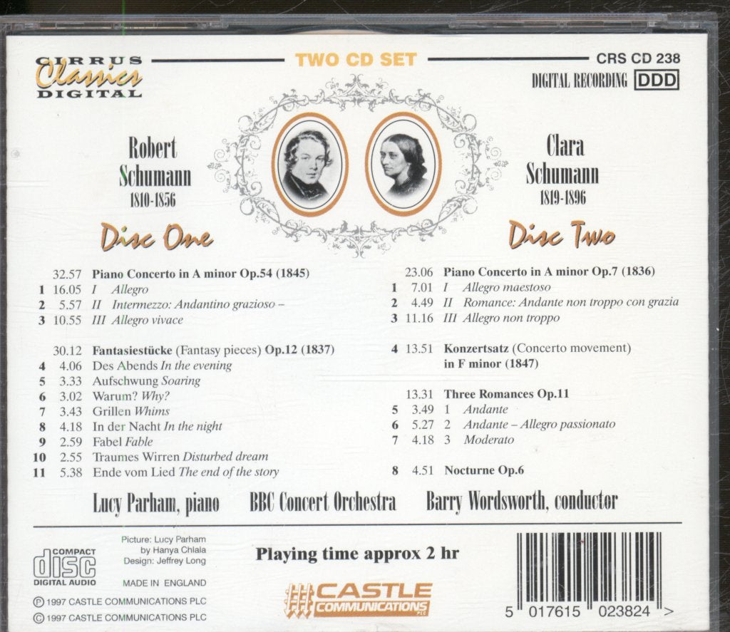 Lucy Parham, BBC Concert Orchestra - Robert And Clara Schumann - Double Cd