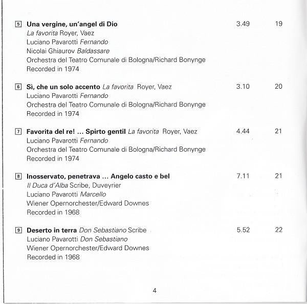 Luciano Pavarotti - Donizetti Arias (Una Furtiva Lagrima) - Cd