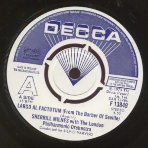 Sherrill Milnes - Largo Al Factotum - 7 Inch