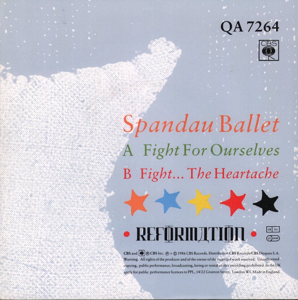 Spandau Ballet - Fight For Ourselves - 7 Inch