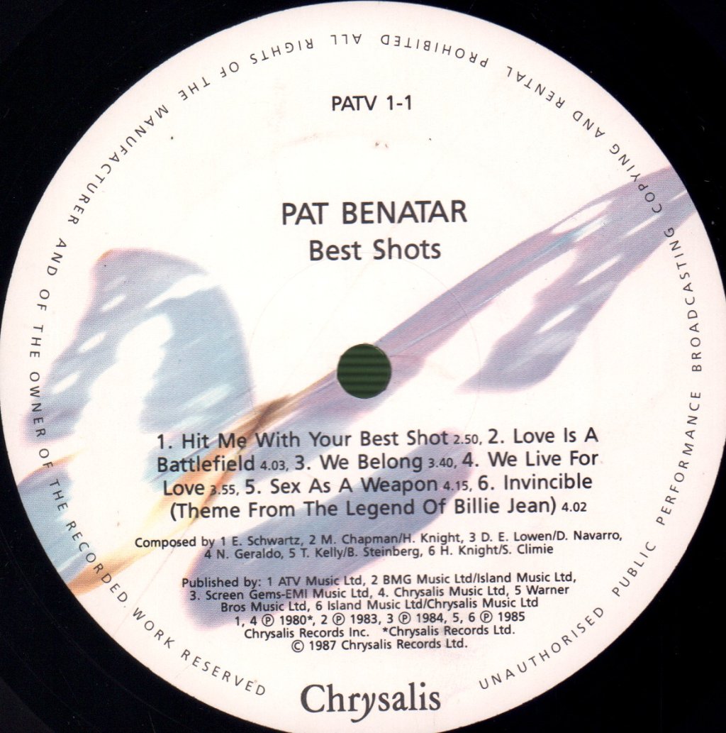 Pat Benatar - Best Shots - Lp