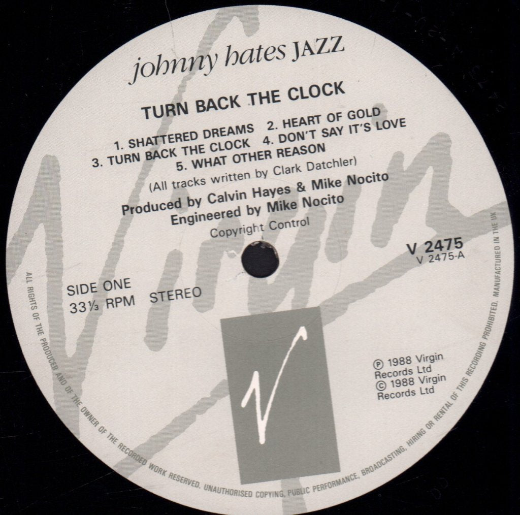 Johnny Hates Jazz - Turn Back The Clock - Lp