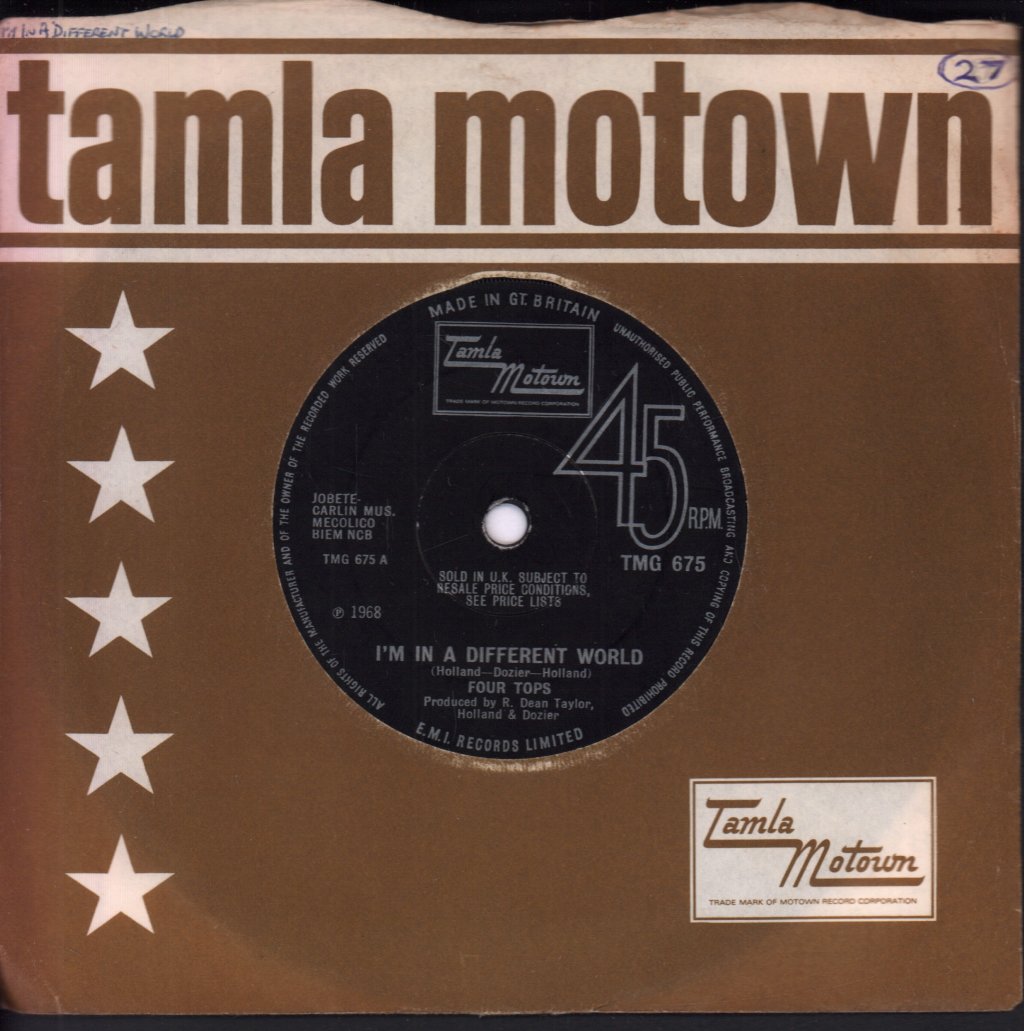 Four Tops - I'm In A Different World - 7 Inch
