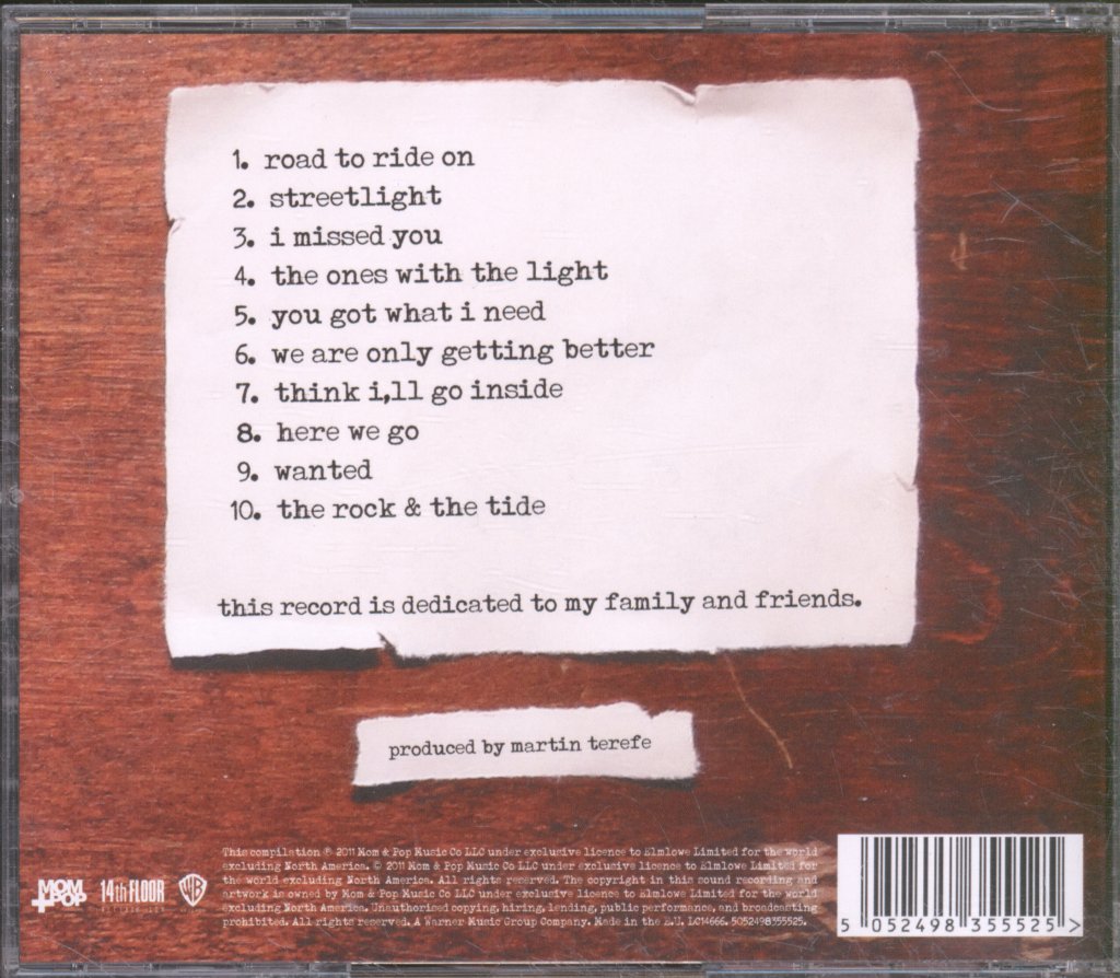 Joshua Radin - Rock And The Tide - Cd