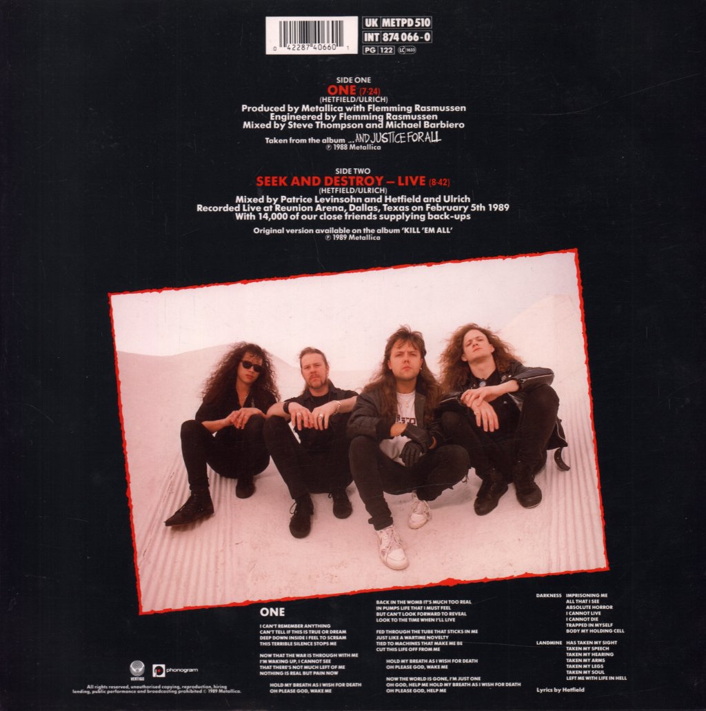 Metallica - One - 10 Inch