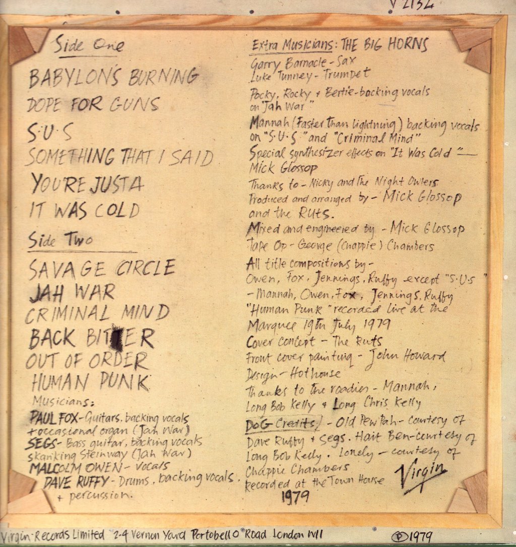 Ruts - Crack - Lp