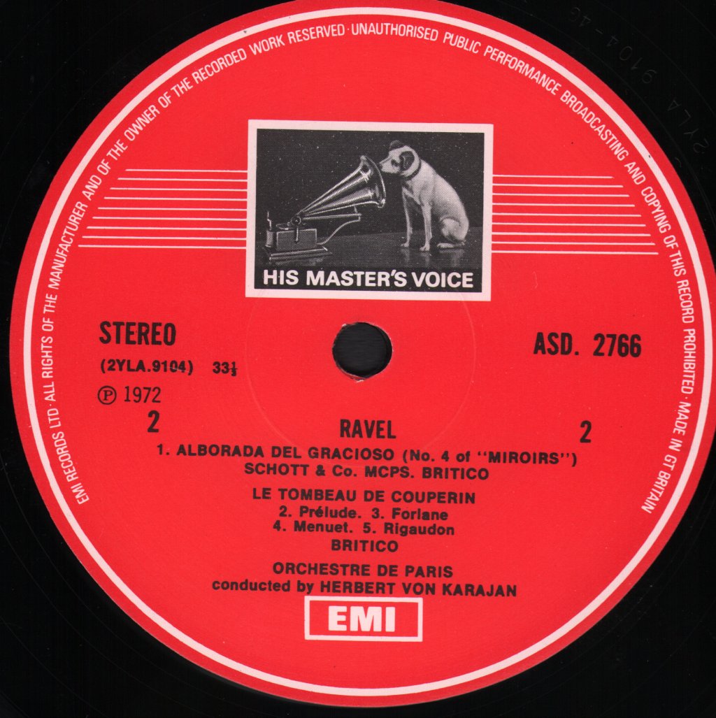 Herbert von Karajan / Orchestre De Paris - Ravel - Alborada Del Gracioso / La Valse - Lp