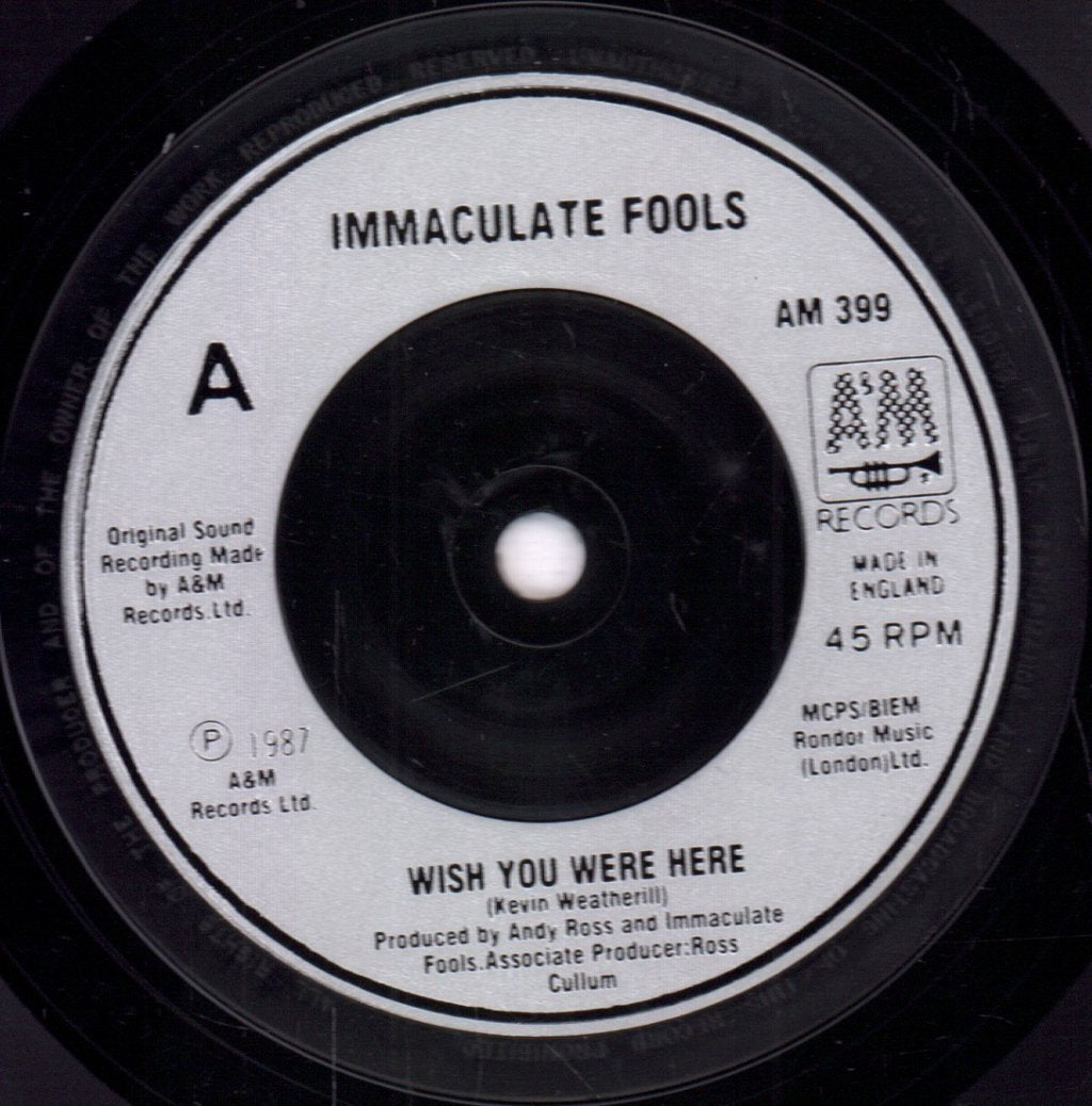 Immaculate Fools - Wish You Were Here - 7 Inch