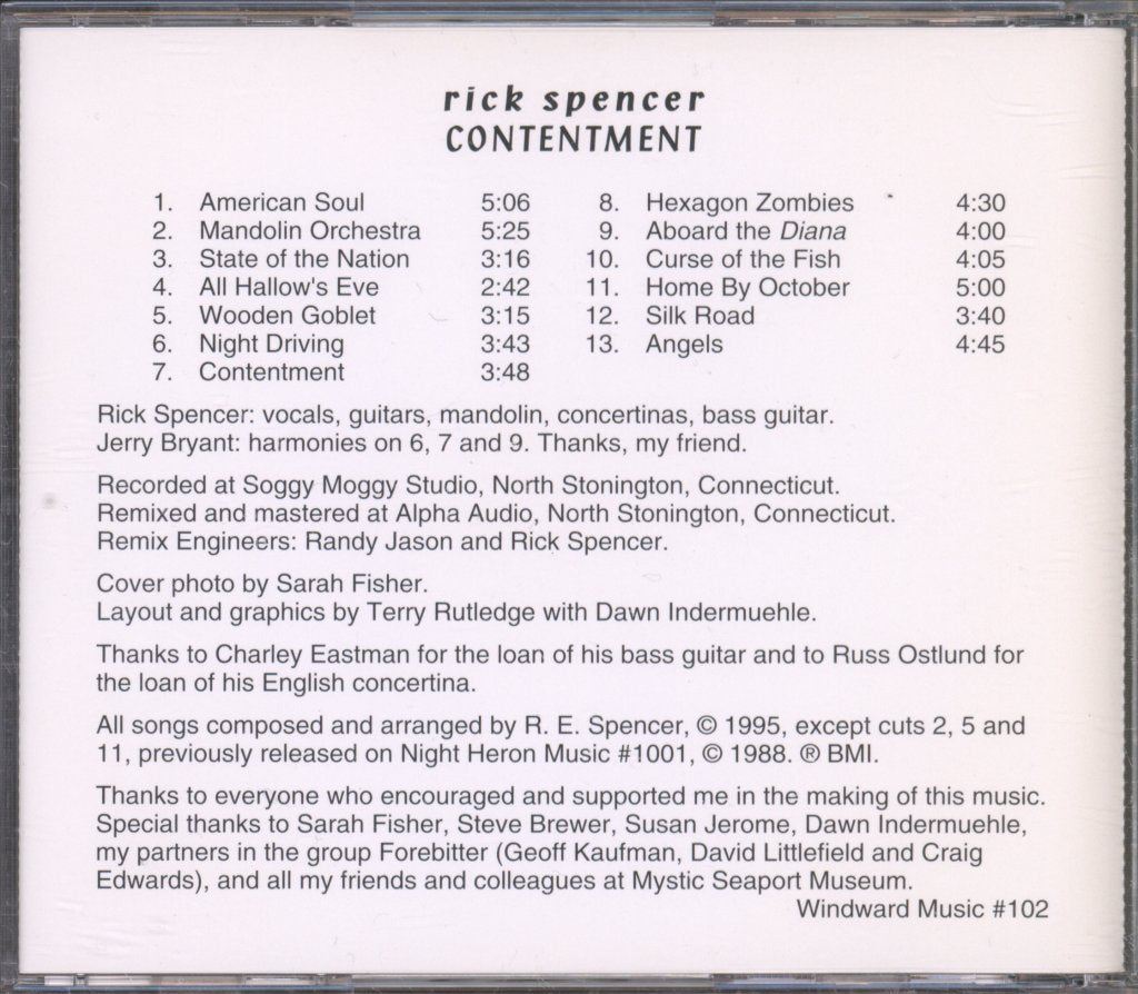 Rick Spencer - Contentment - Cd