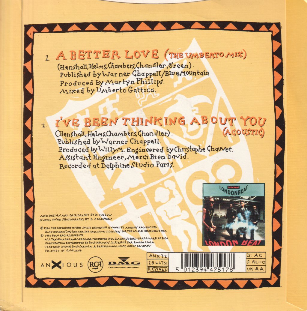 Londonbeat - A Better Love - 7 Inch