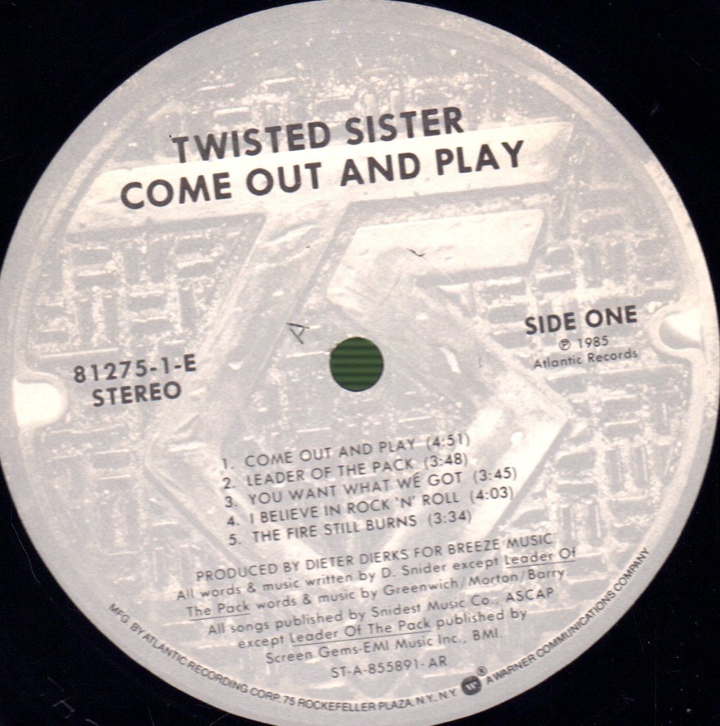 Twisted Sister - Come Out And Play - Lp