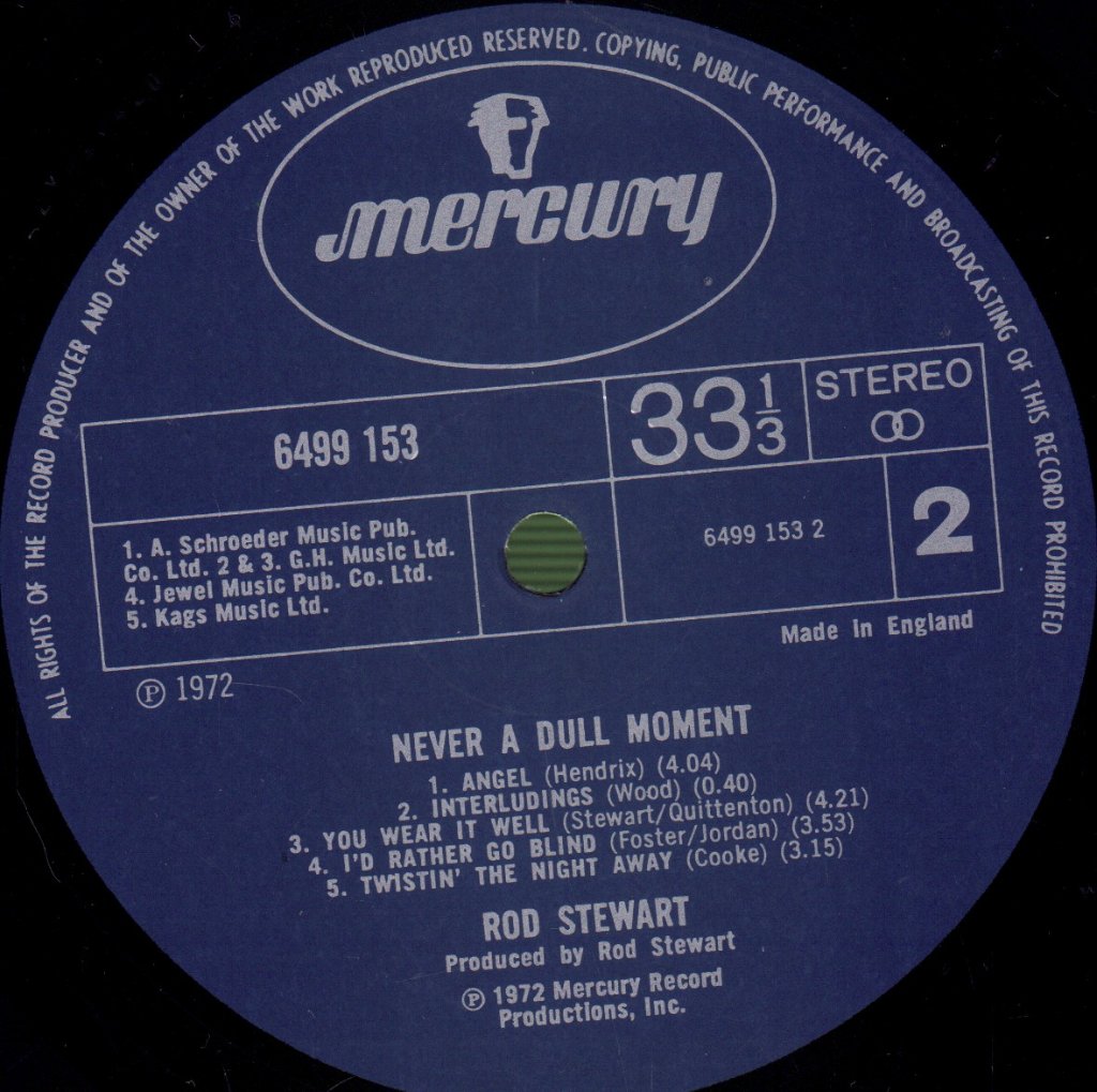 Rod Stewart - Never A Dull Moment - Lp