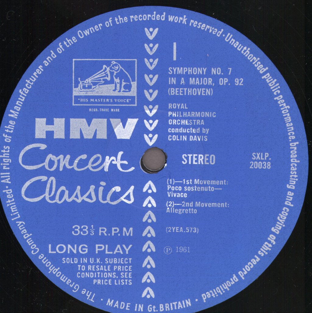 Colin Davis / Royal Philharmonic Orchestra - Beethoven Symphony No.7 - Lp