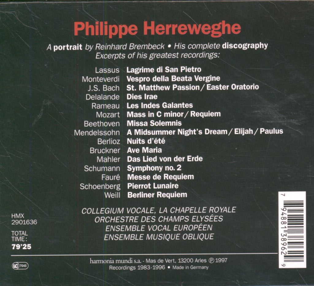 Philippe Herreweghe - Portrait - Cd