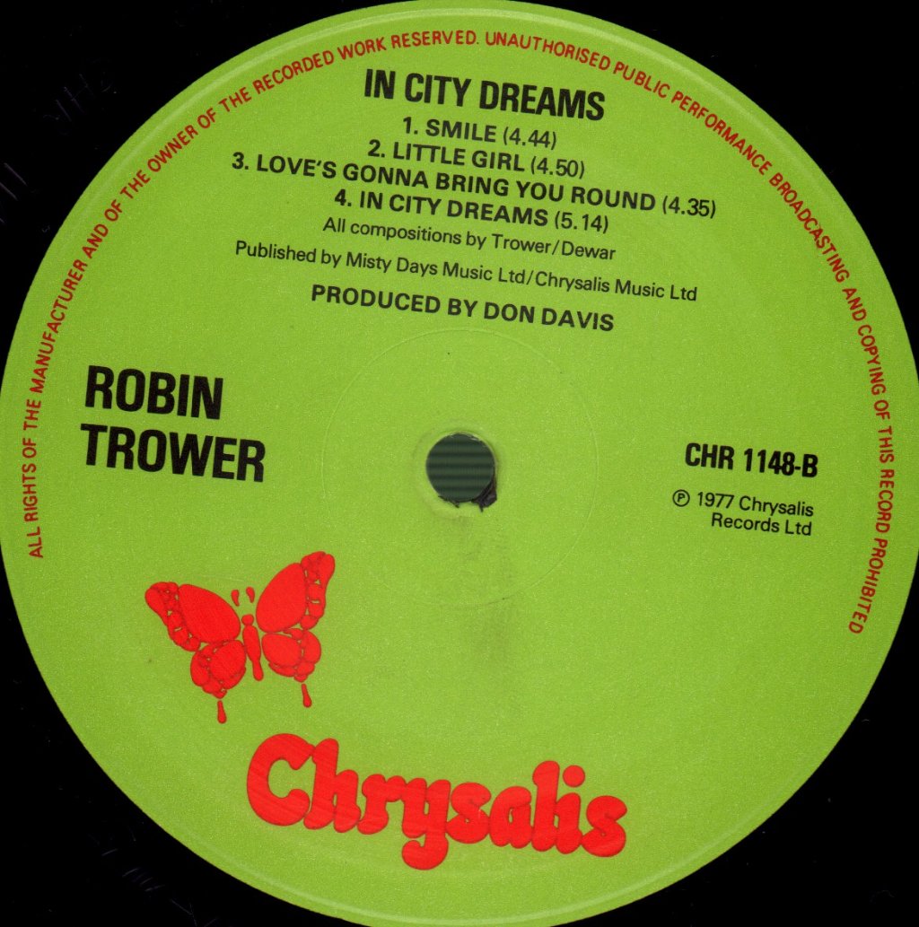 Robin Trower - In City Dreams - Lp