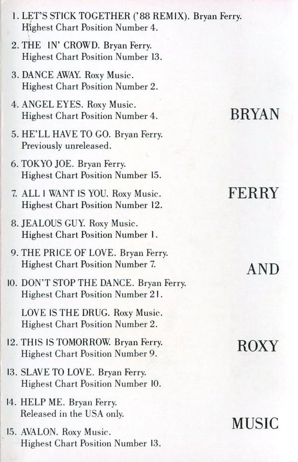 Bryan Ferry / Roxy Music - Ultimate Collection - Cassette