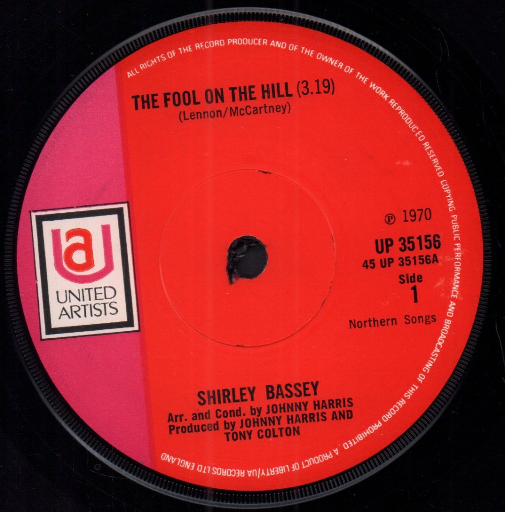 Shirley Bassey - Fool On The Hill - 7 Inch