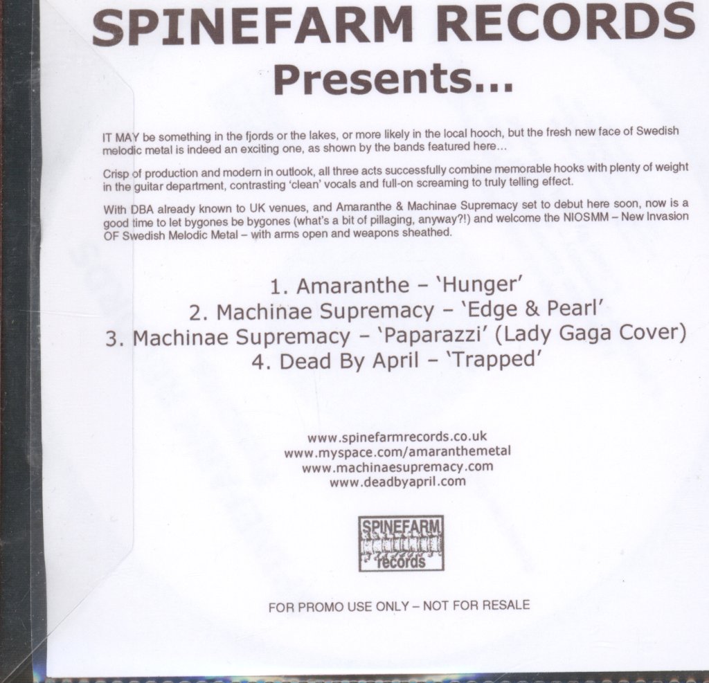 Various Artists - Spinefarm Records Presents - Cdr
