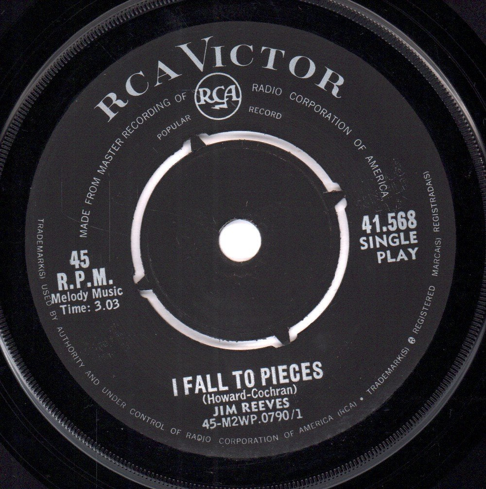 Jim Reeves - I Fall To Pieces / Honey Won't You Please Come Home - 7 Inch