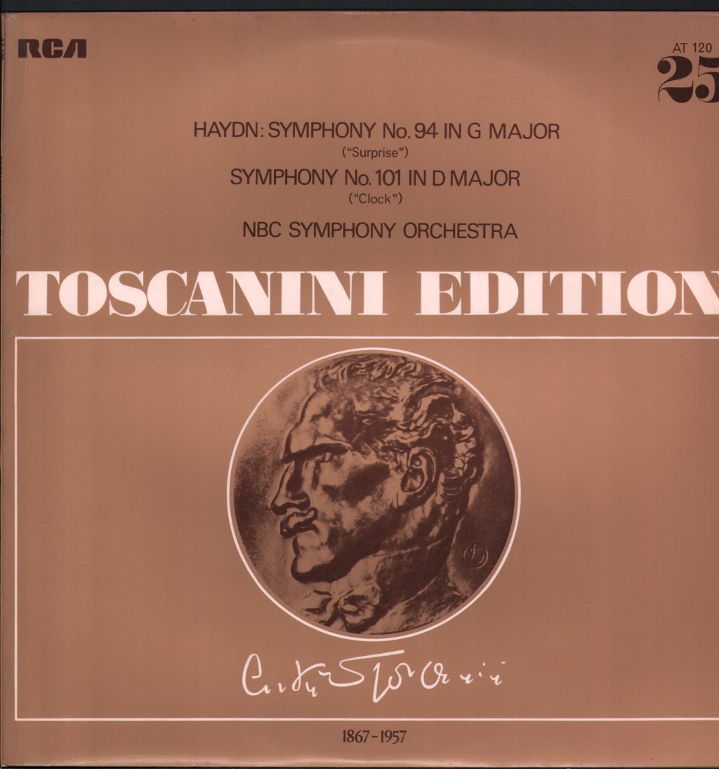 Arturo Toscanini / NBC Symphony Orchestra - Haydn - Symphony No. 94 In G Major / Symphony No. 101 In D Major - Lp