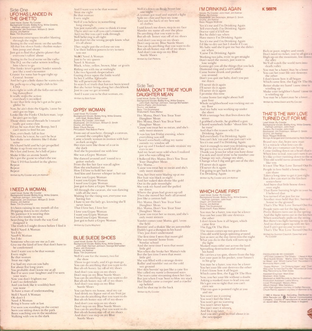 Ry Cooder - Slide Area - Lp
