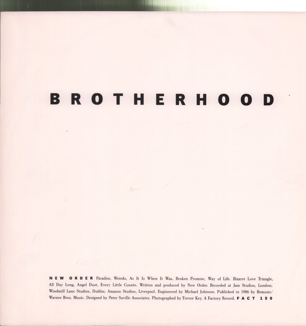New Order - Brotherhood - Lp