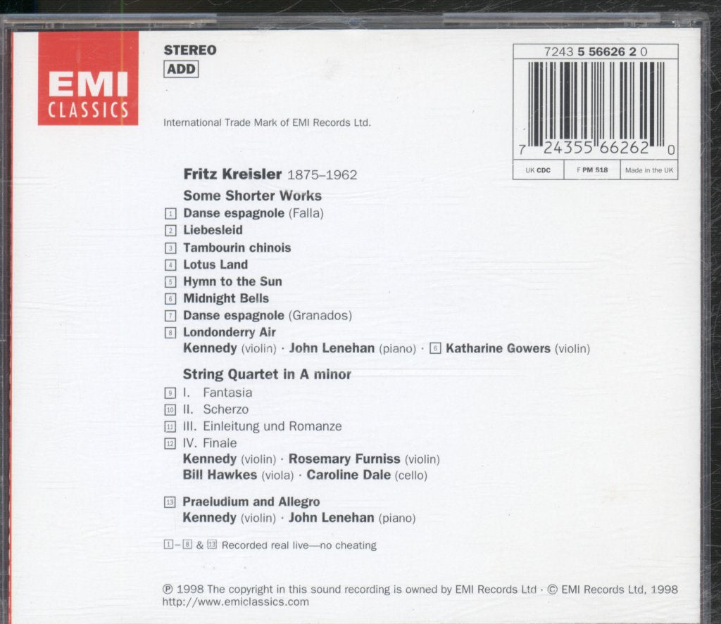 Nigel Kennedy - Kennedy • Kreisler - Cd