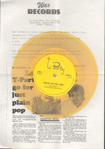 T Party - You're The Only One - 7 Inch