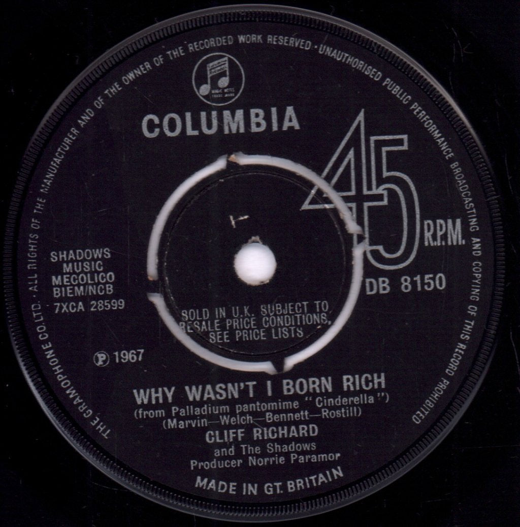 Cliff Richard - It's All Over - 7 Inch