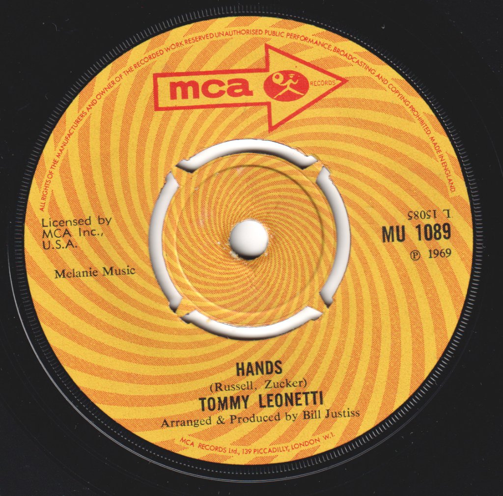 Tommy Leonetti - Hands - 7 Inch
