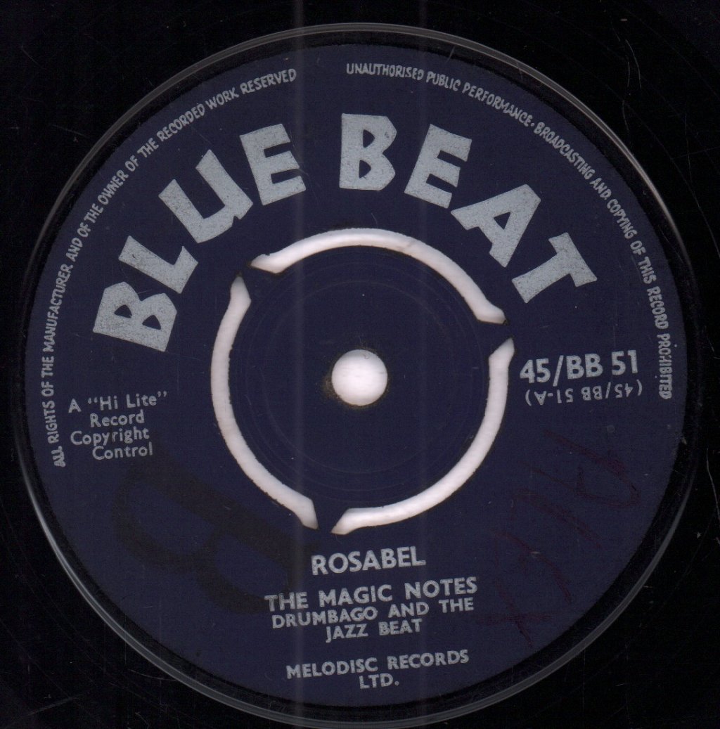 magic notes drumbago and the jazz beat - Rosabel - 7 Inch
