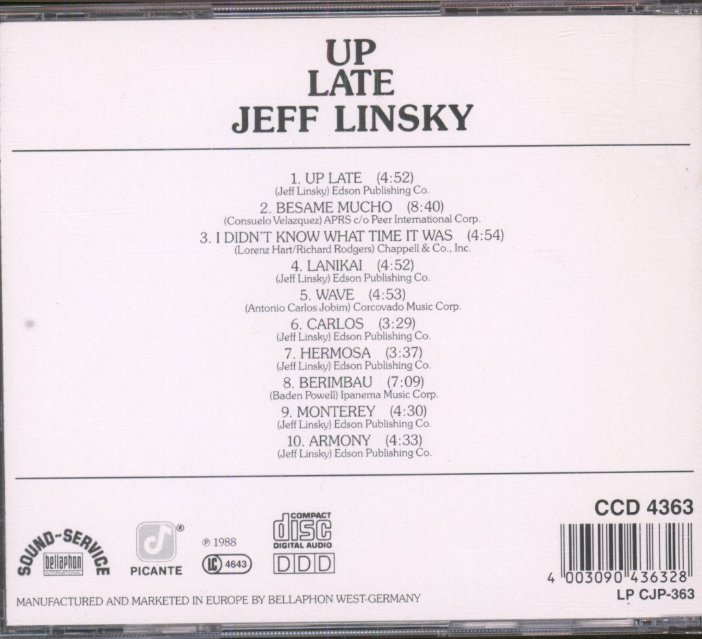 Jeff Linsky - Up Late - Cd