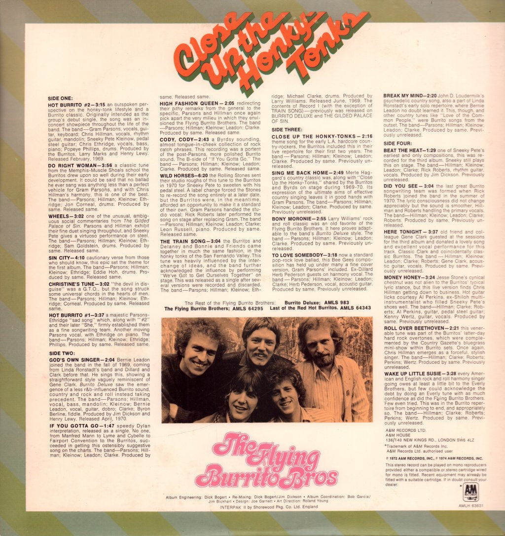 Flying Burrito Bros - Close Up The Honky Tonks 1968-1972 - Double Lp