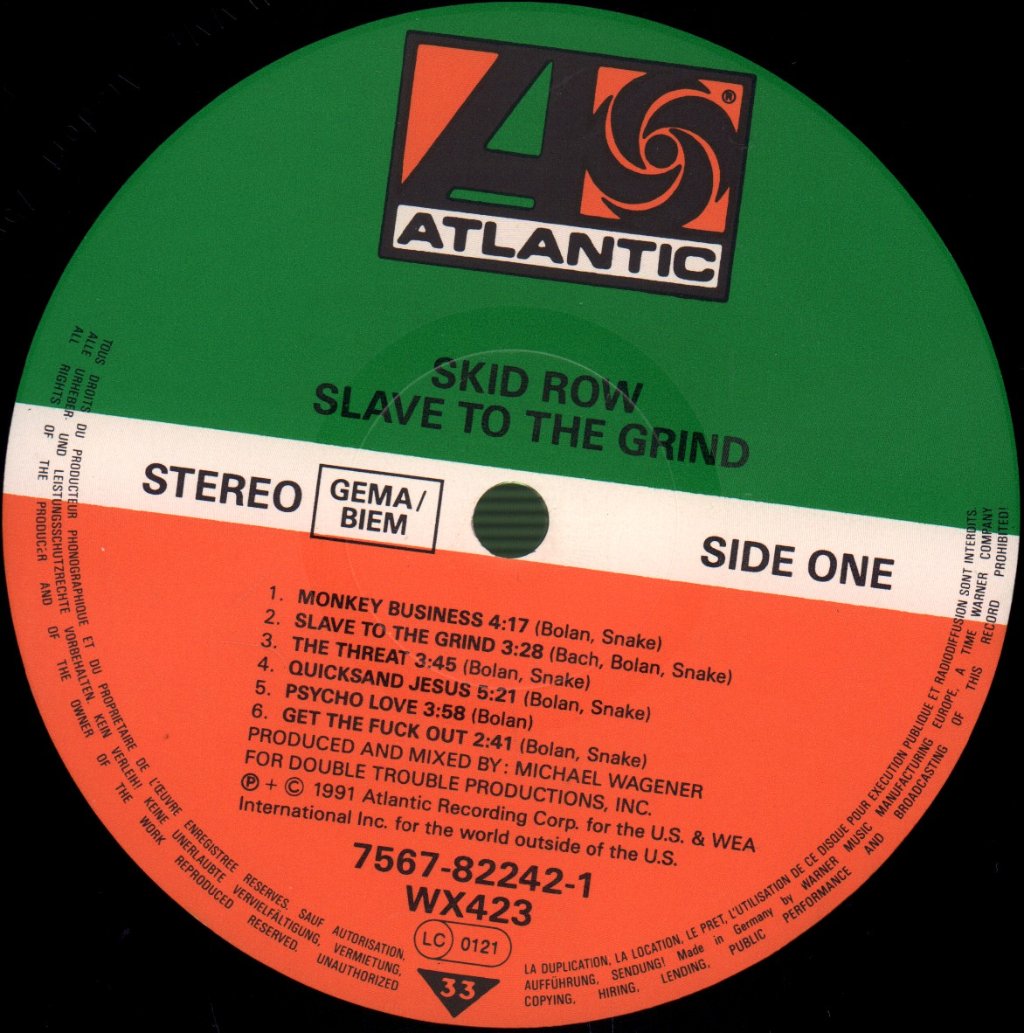Skid Row - Slave To The Grind - Lp