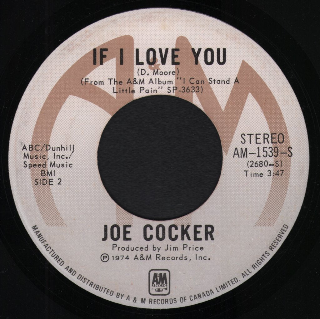 Joe Cocker - Put Out The Light / If I Love You - 7 Inch