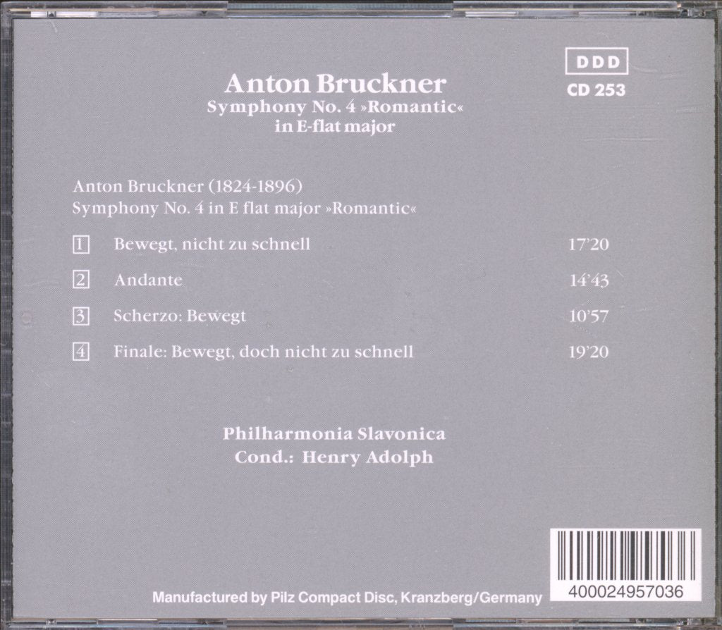 Anton Bruckner - Symphony No. 4 "Romantic" - Cd