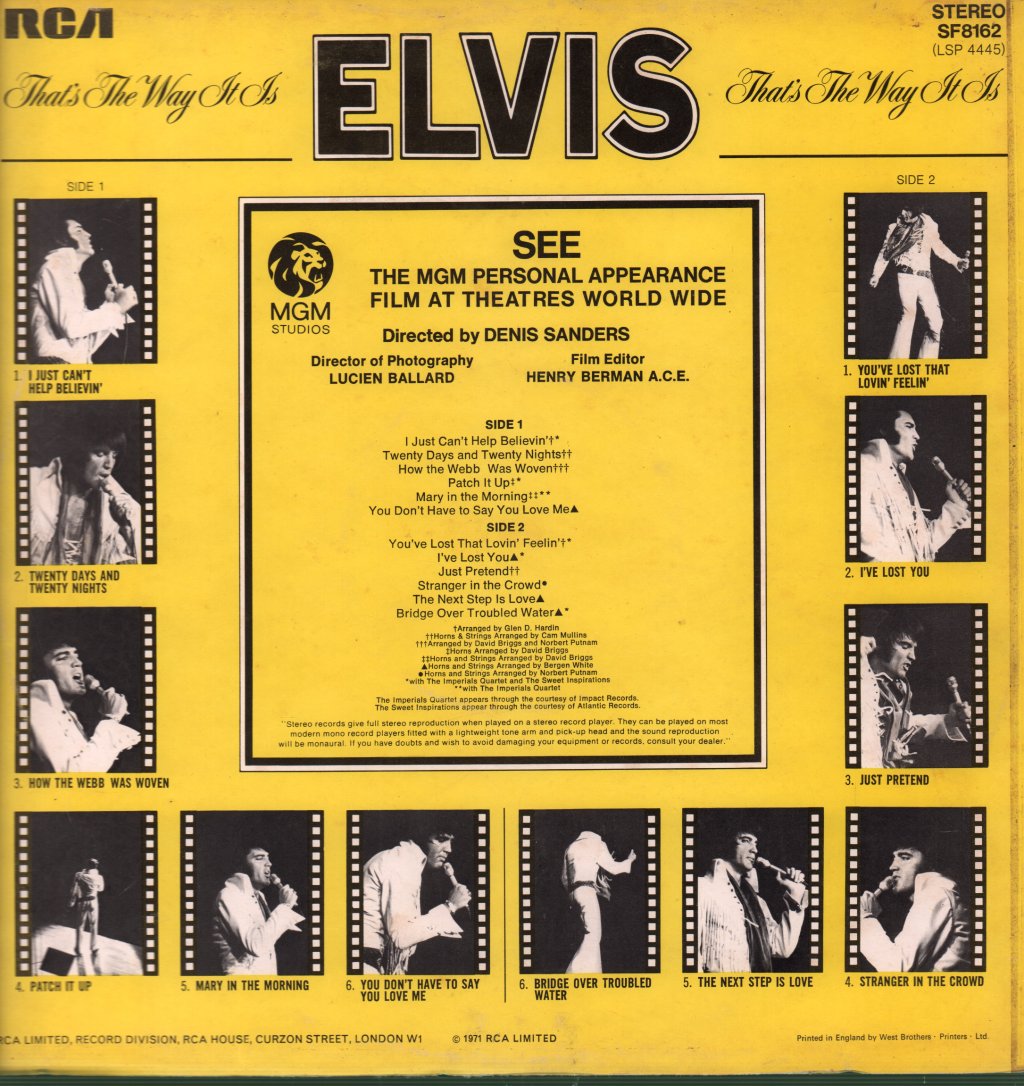 Elvis Presley - That's The Way It Is - Lp