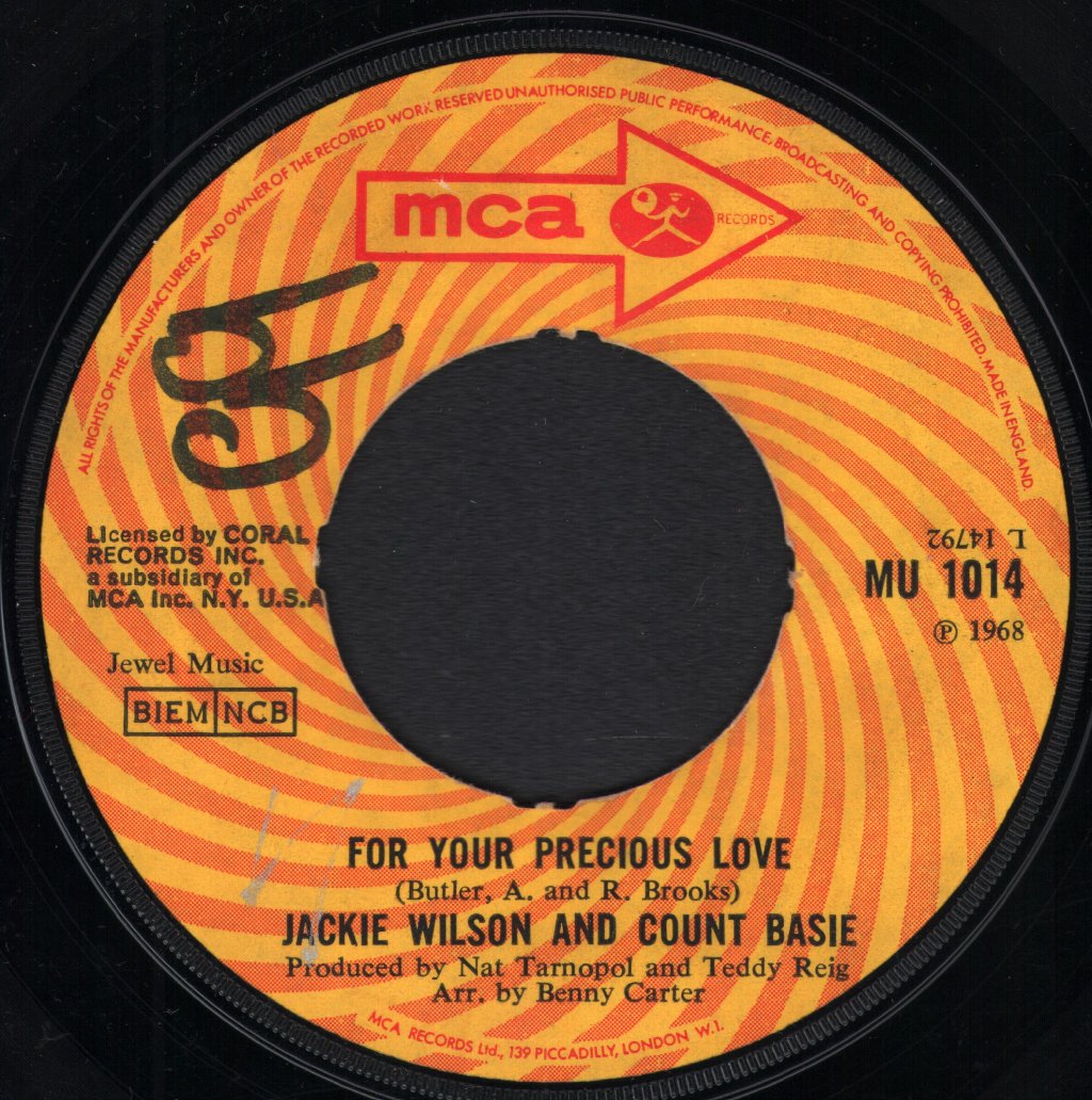 Jackie Wilson And Count Basie - For Your Precious Love - 7 Inch